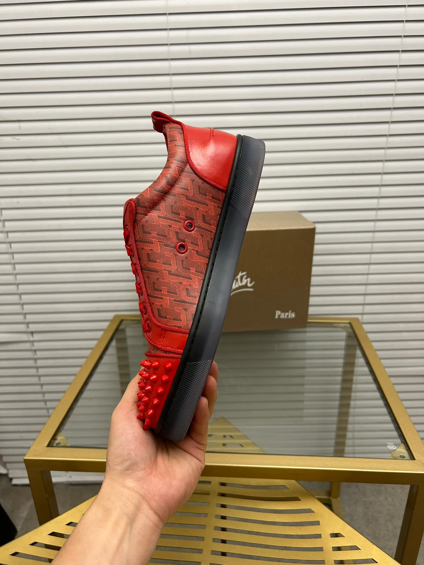 (Customized model) Ex-factory price is 500. christian louboutin (CL red sole shoes) counter series, casual sneakers for couples 📢 📢 📢 Exclusive hot style release 🎈🎈💪 Movable latex feet 👻 Finished outsole line [Proud] 😝Female 35-40# Male 38#-46, global supply😝 [Top version]: Original imported genuine leather upper, top original leather lining, original molded TPU outsole, original 1:1 detail processing, original shoe last,